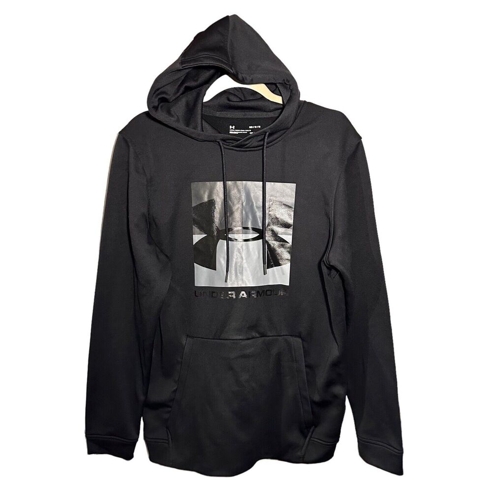 Under Armour Men’s M Fleece Graphic Pullover Hoodie Jacket Loose Coldgear Black
